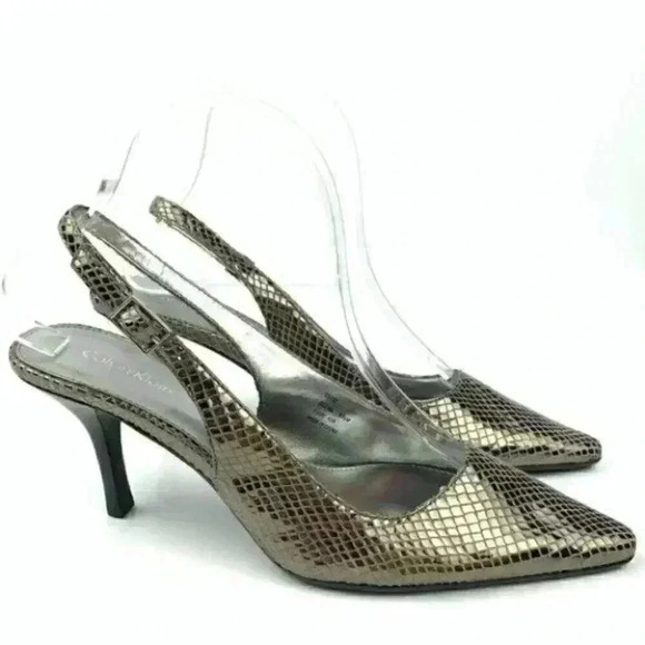 New Calvin Klein heels size 6.5 Deema gray suede - Picture 1 of 12